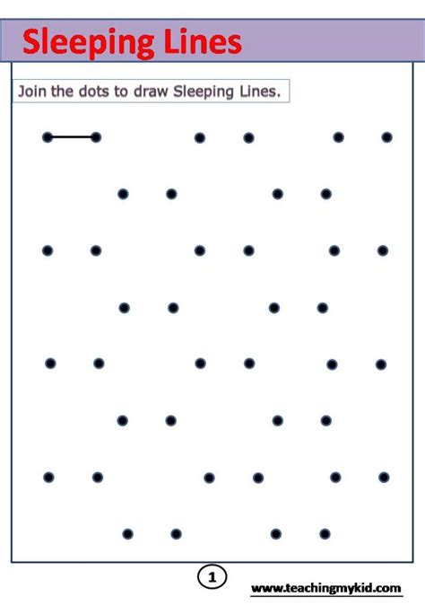 Kindergarten Worksheets Free Patterns Sleeping Lines Line Worksheet   Kindergarten - Line Worksheet + Kindergarten