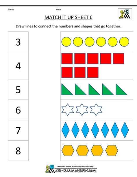 Kindergarten Worksheets Worksheets Kindergarten Math Matching Worksheet For Kindergarten Match Numbers - Worksheet For Kindergarten Match Numbers