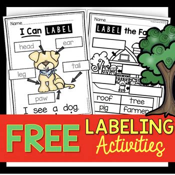 Kindergarten Writing Freebie Labeling Back To School Tpt Kindergarten Labeling - Kindergarten Labeling