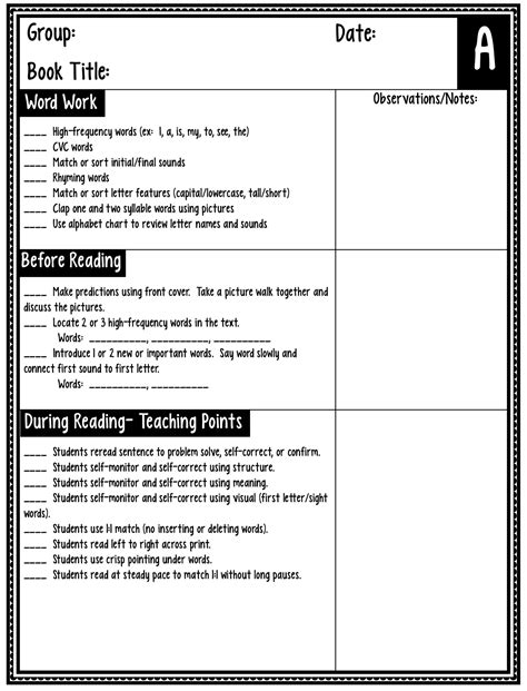 Read Kindergarten Guided Reading Lesson Plans 