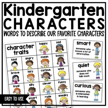 Kindergartener Character Education Kindergarten Characters - Kindergarten Characters