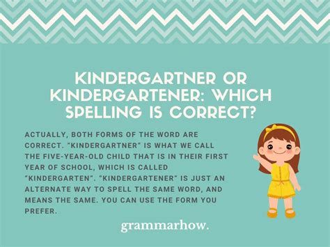 Kindergartner Or Kindergartener Which Spelling Is Correct Grammarhow Spell Kindergarten - Spell Kindergarten