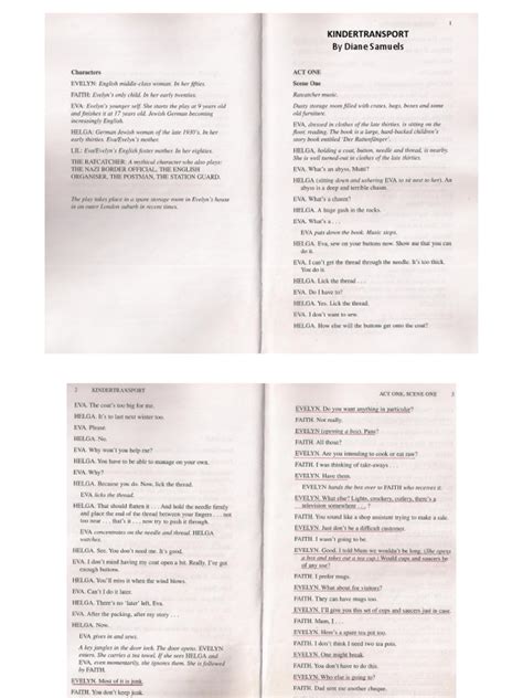 Kindertransport Script Online