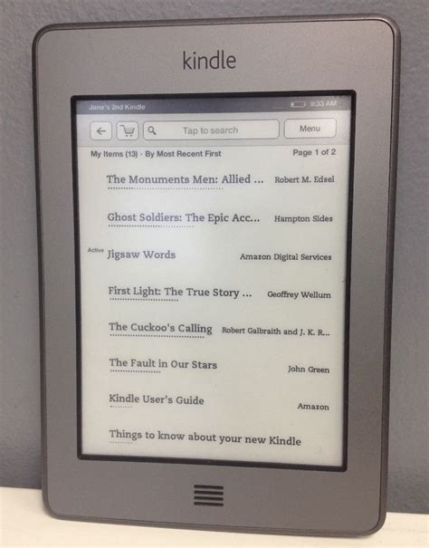 Read Kindle Touch User Guide 