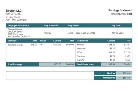 Kindred Paystub