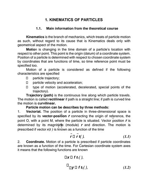 Kinematics Of Particles Problems And Solutions