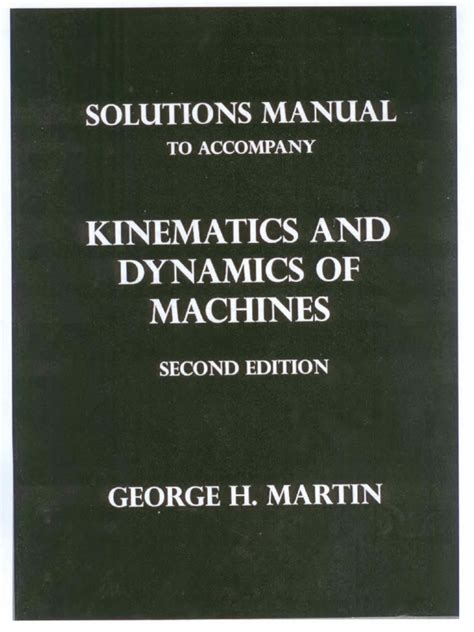 Read Online Kinematics Dynamics Of Machines Solution Manual Martin 