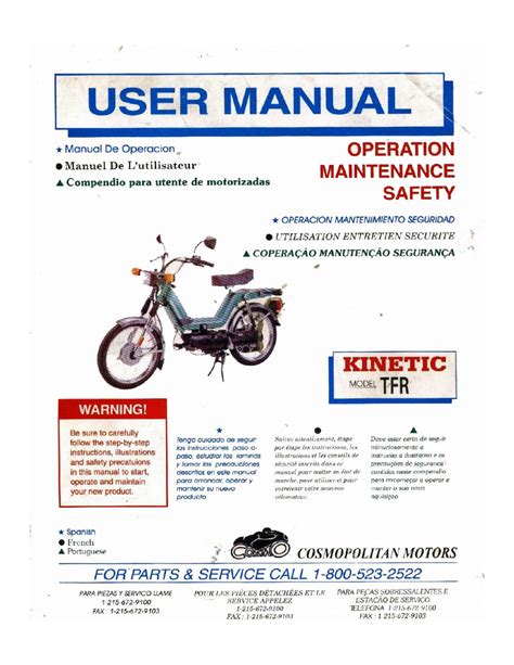 Read Kinetic Moped Repair Manual 
