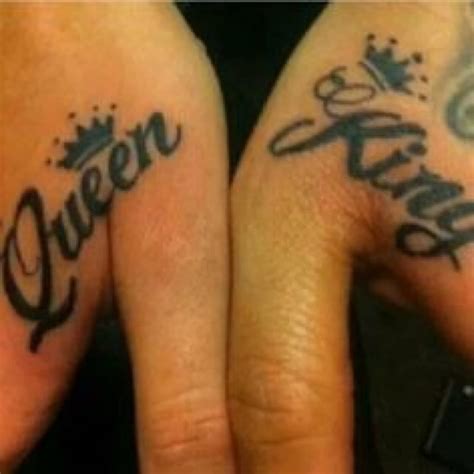 king and queen matching tattoos