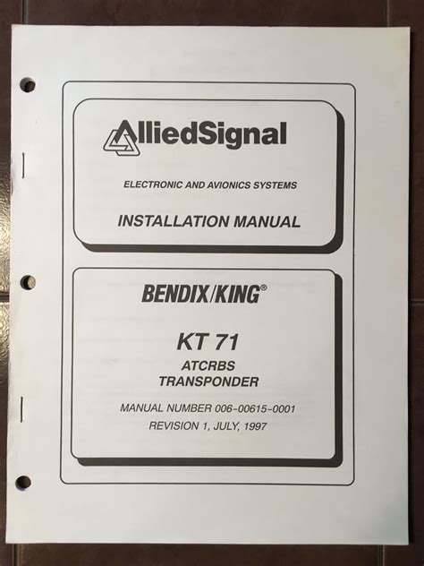 king kt 71 install manual