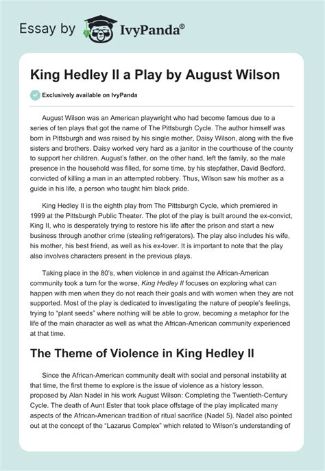 Full Download King Hedley August Wilson Script 