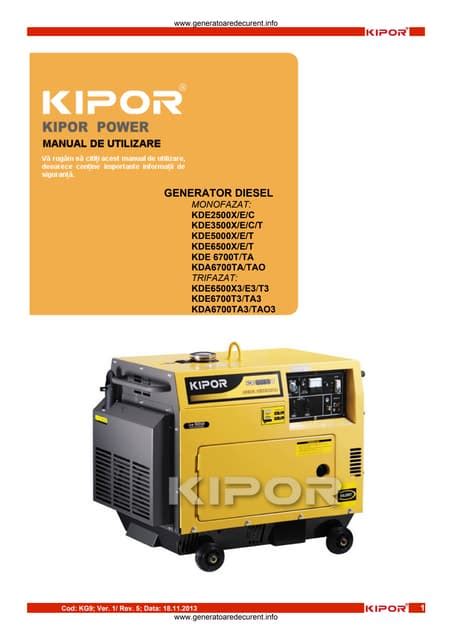 Read Kipor 10 5 Manual Generator 