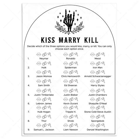 Kiss Kill Marry