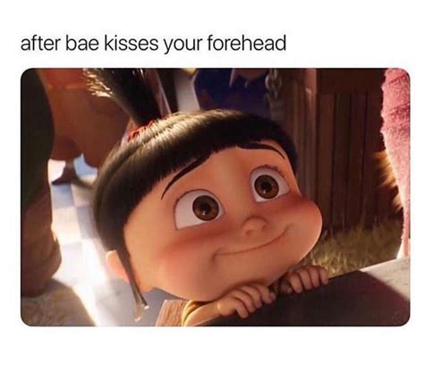 kiss on forehead meme