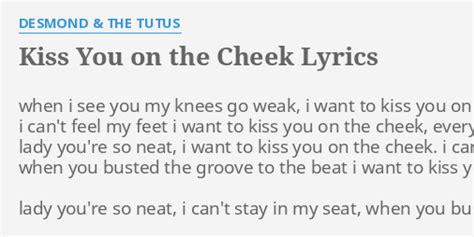 kiss you on the cheek lyrics