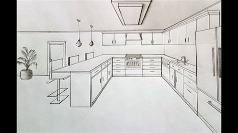 Kitchen Drawing Perspective