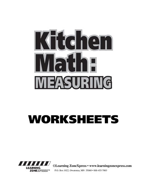 Kitchen Math Worksheets K12 Workbook Kitchen Math Worksheets - Kitchen Math Worksheets