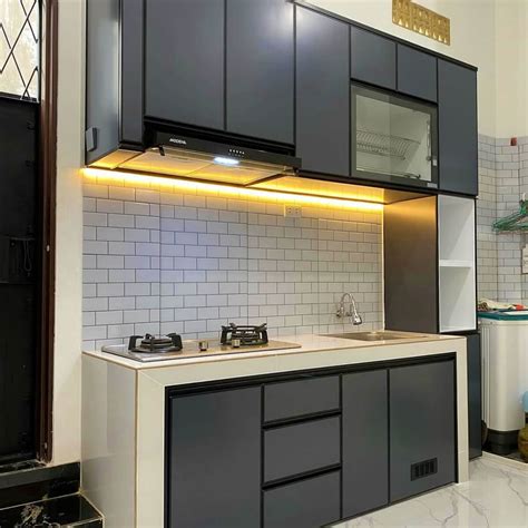Kitchen Set Aluminium Dapur  8 Model Kitchen Set Aluminium Mewah Dan Modern - Kitchen Set Aluminium Dapur