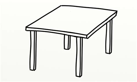 Kitchen Table Clipart Black And White