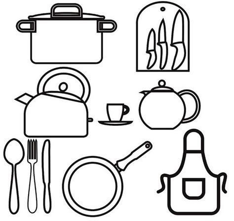 Kitchen Ware Coloring Pages Free Coloring Pages Cooking Utensils Coloring Pages - Cooking Utensils Coloring Pages