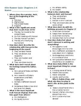 Read Online Kite Runner Chapter Question Answers 