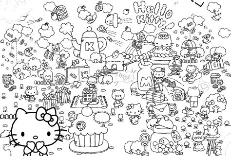 Kitty Para Colorear