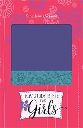 Read Online Kjv Study Bible For Girls Grape Surf Blue Floral Design Duravella 