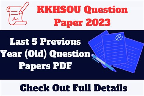Download Kkhsou Exam Paper 