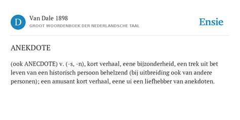 kleine anekdote betekenis