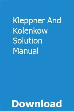 Read Online Kleppner Kolenkow Solutions Manual Torrent 