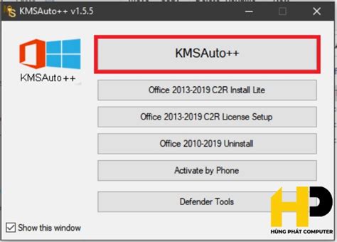 KMSAuto++ user interface screenshot