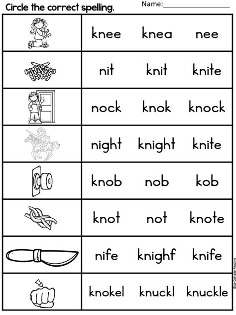 Kn Words Worksheets Learny Kids Kn Words Worksheet - Kn Words Worksheet