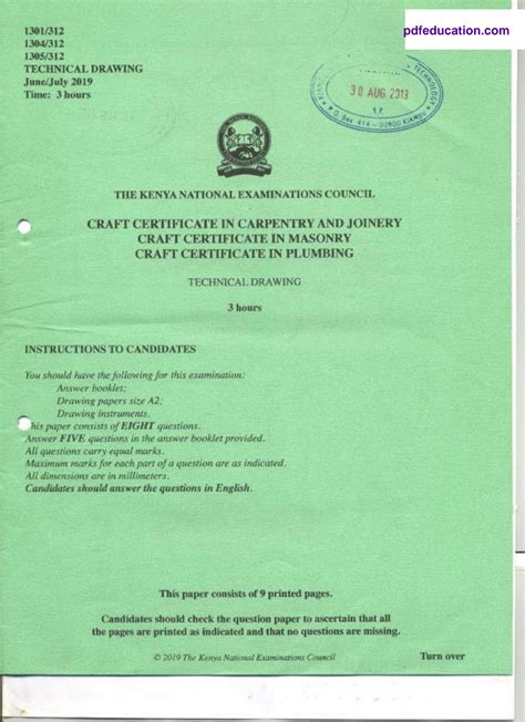Download Knec Technical Exam Past Papers 