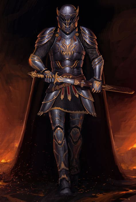 knight in black armor