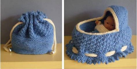 Knitted Doll Cradle Pattern