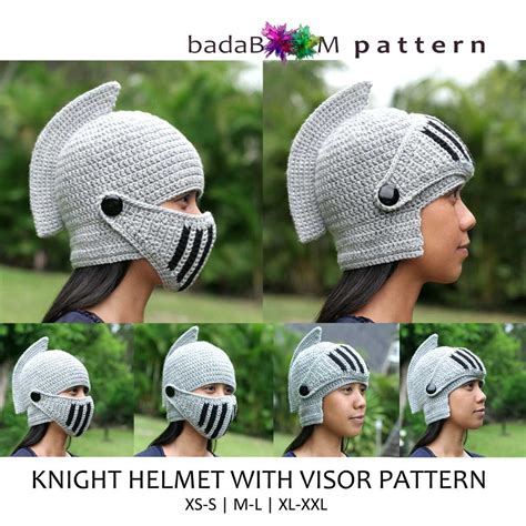 knitted knight helmet pattern