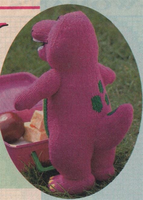 knitting patterns barney dinosour