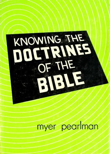 Knowing The Doctrines Of The Bible