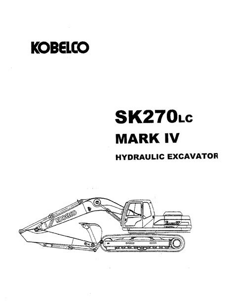 Read Kobelco Sk200 Mark Iii Hydraulic Exavator Illustrated Parts List Manual Serial Number Yq01701 Up Yn12201 Up With Mitsubishi Diesel Engine 