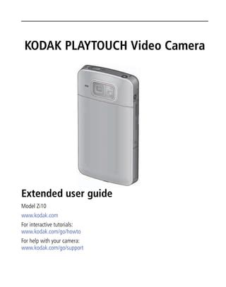 kodak play touch manual