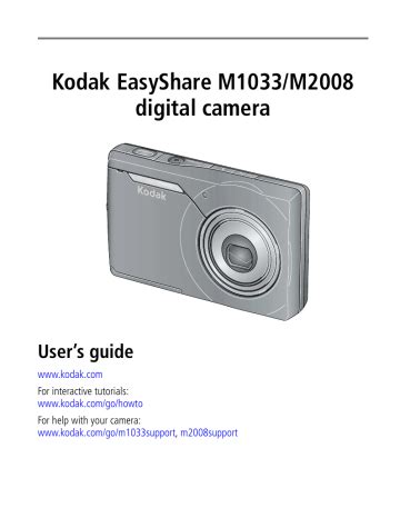 Read Kodak M1033 User Guide 
