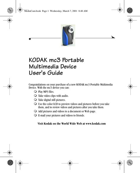 Read Online Kodak Mc3 User Guide 