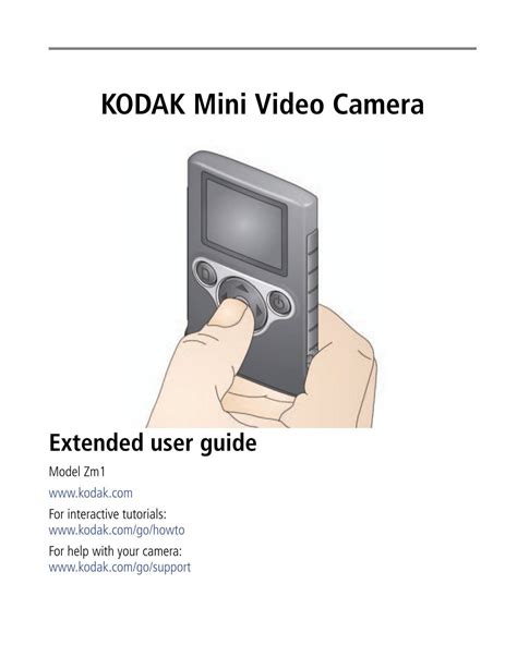 Read Kodak Mini Video Camera User Guide 