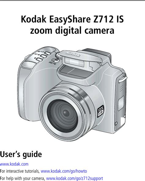 Read Online Kodak Z712 User Guide 