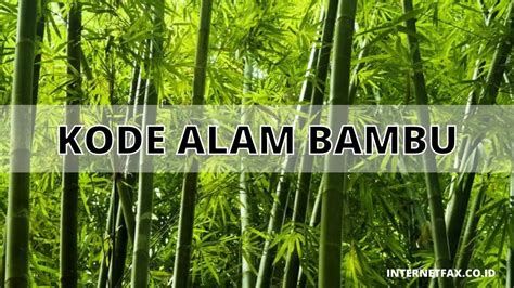 Kode Alam Bambu Menurut Erek Erek Dan Angka Erek Erek Bambu 4d - Erek Erek Bambu 4d