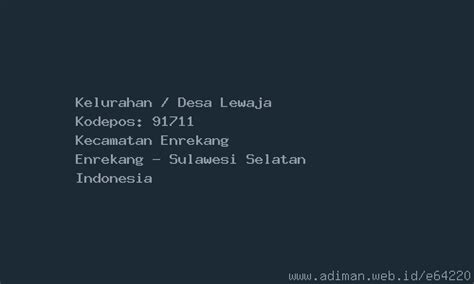 Kode Pos Kambiolangi Alla Enrekang Sulawesi Selatan Kode Pos Kelurahan Kambiolangi - Kode Pos Kelurahan Kambiolangi