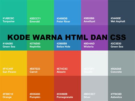 Kode Warna Di Html Hypertext Markup Language Dan Warna Yang Bagus Untuk Gradasi - Warna Yang Bagus Untuk Gradasi
