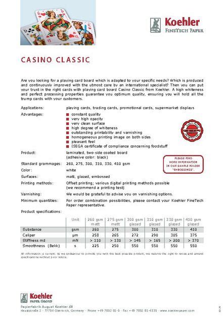 koehler casino classic