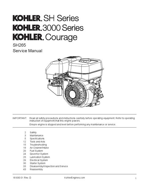 Read Kohler Engines Shop Manual File Type Pdf 