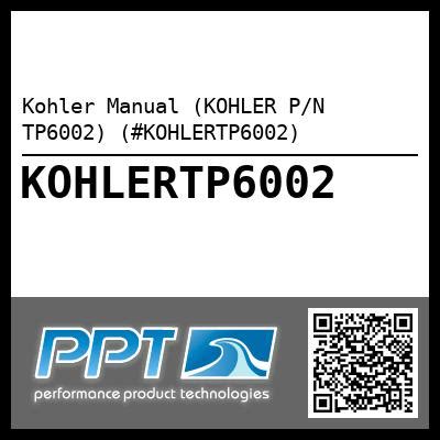 Download Kohler Service Manual Tp 6002 